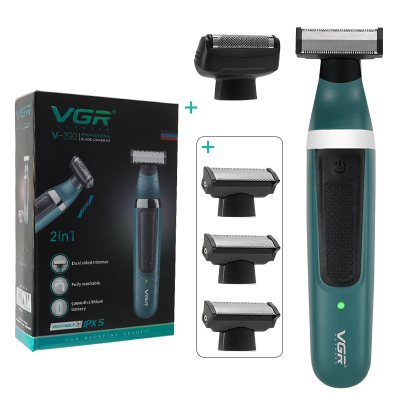 For Men Body Groomer For Groin & Balls Replaceable Blade Electric Razor Ipx5 Waterproof Epilator New