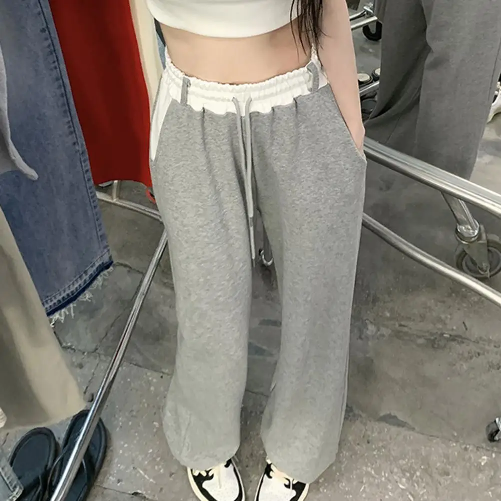 

Женские брюки для поездок, стильные женские спортивные брюки с разноцветными карманами, эластичным поясом и широкими штанинами, удобный дизайн на осень и весну