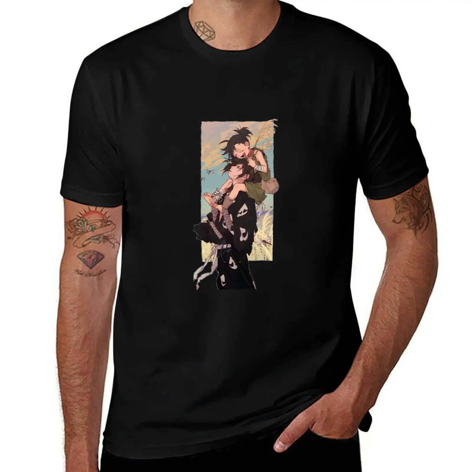 Фото Футболка Hyakkimaru and Dororo в стиле Urban Casual, свободного кроя. №1