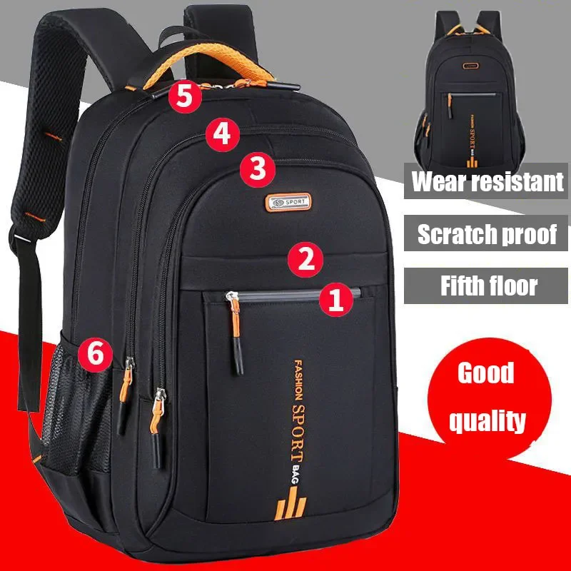 

Backpacks School Student Backpack Bag Schoolbag Oxford Casual Computer Waterproof Men's Senior Business Capa High Rucksack Large