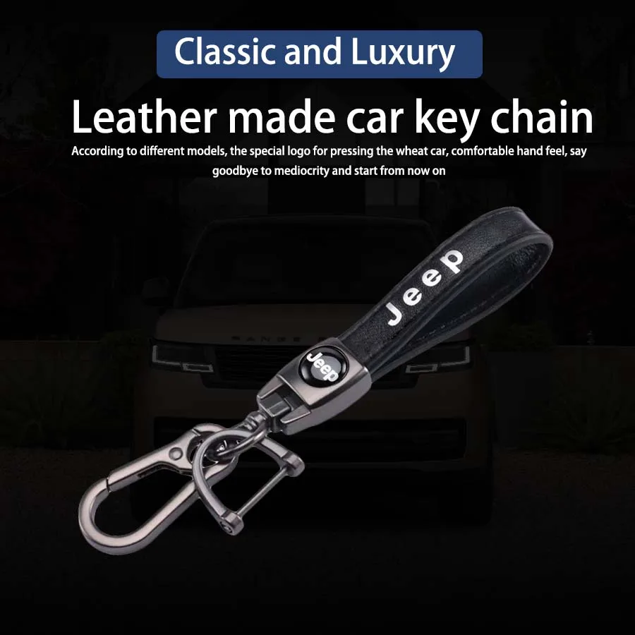 

Car KeyChain KeyRings Holder Buckle Ornament Accessories For Jeep Renegade Wrangler JK Grand Cherokee XJ Willys Compass Command