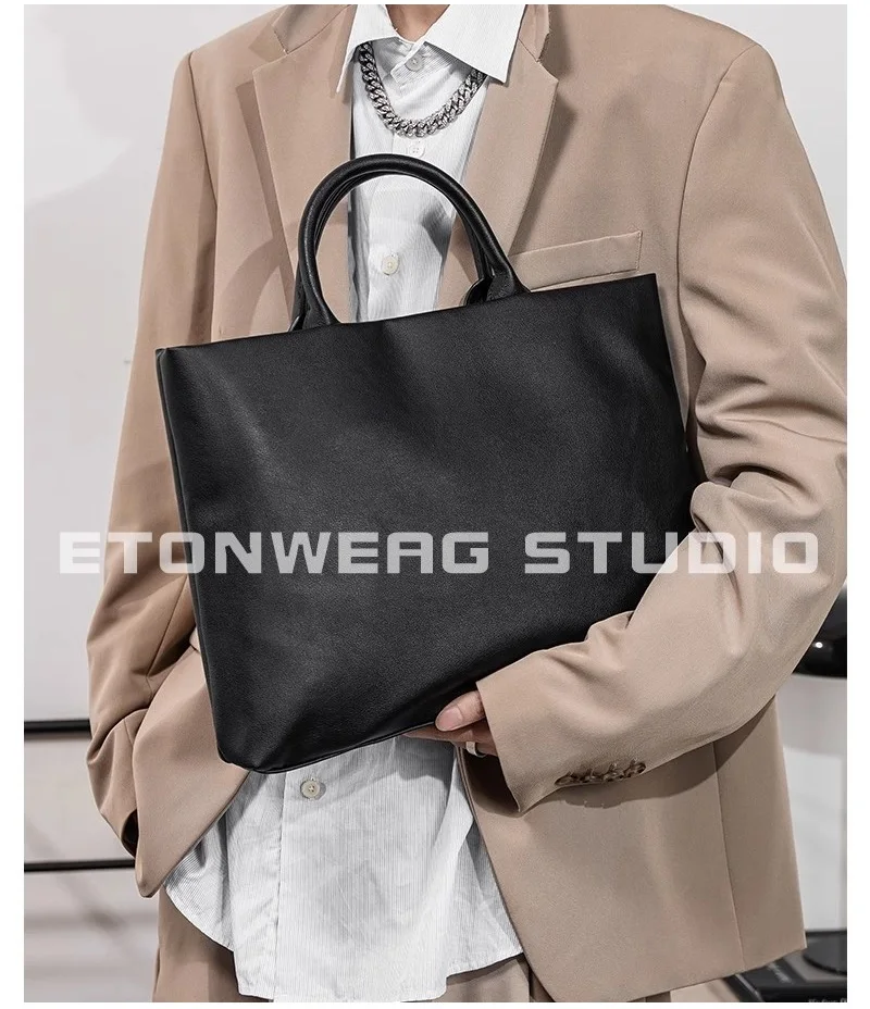 Кожаные мужские портфели Модная сумка для ноутбука Мужские деловые сумки файлов