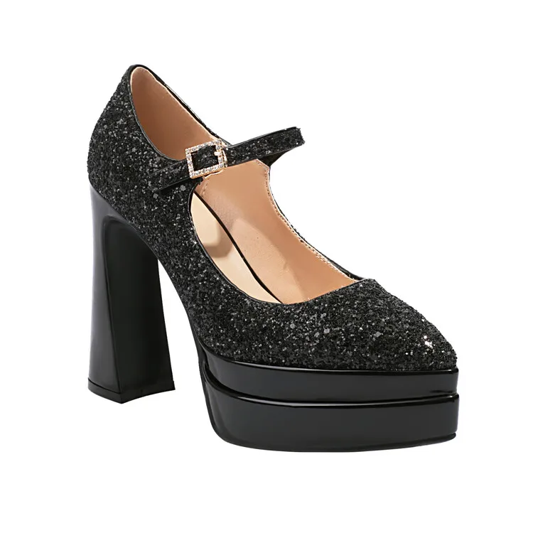 

Large size Oversize Big size Pointed toe platform shoes Thick Heel Super high heel Pumps women shoes Fashion trend