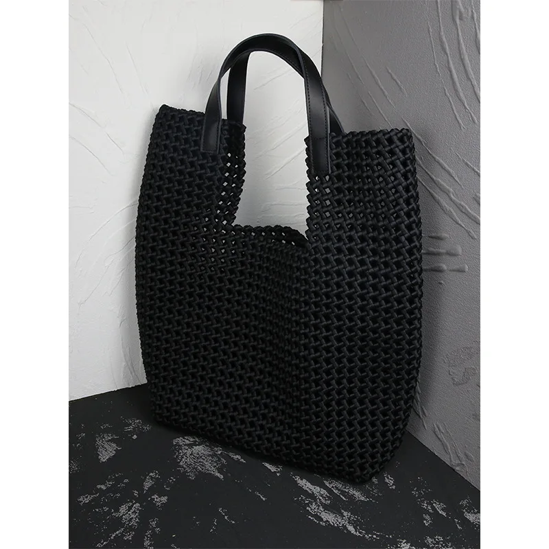 

Hand Woven Tote Bag Large Capacity Premium Feeling Niche Design Leather Bag