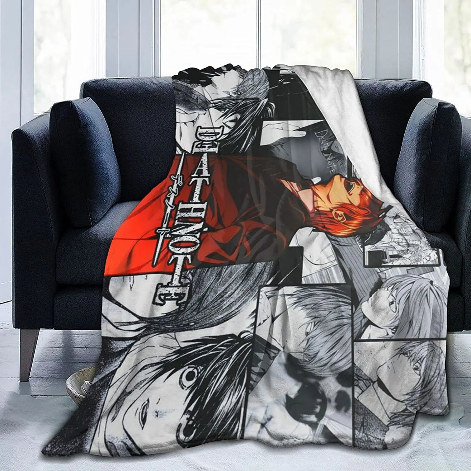 

Light Yagami Fluffy Soft and Comfortable Blanket, Anime Warm Embrace of Sympathy