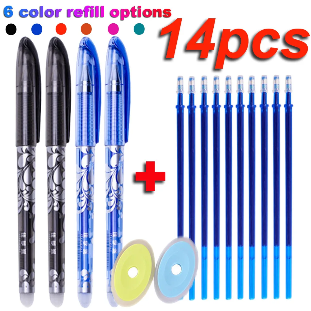 

14 Pcs/set Kawaii Erasable pens Gel Pen cute gel pens school Writing Stationery for Notebook scholl supplies pen cute pens