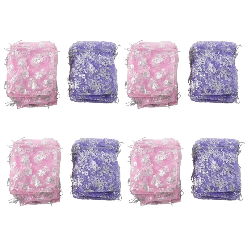 400Pcs Mixed Organza Pouch Gift Wedding Bead Candy Gift Bags Pouches