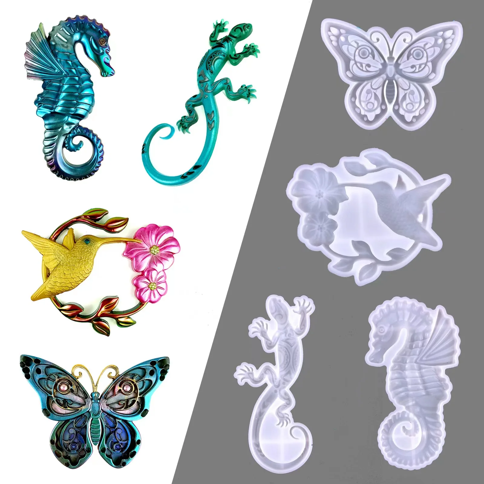 DIY Crystal Epoxy Silicone Resin Mould Butterfly Hummingbird Ornament Mould Jewelry Making Accessories Home Decoration Craft