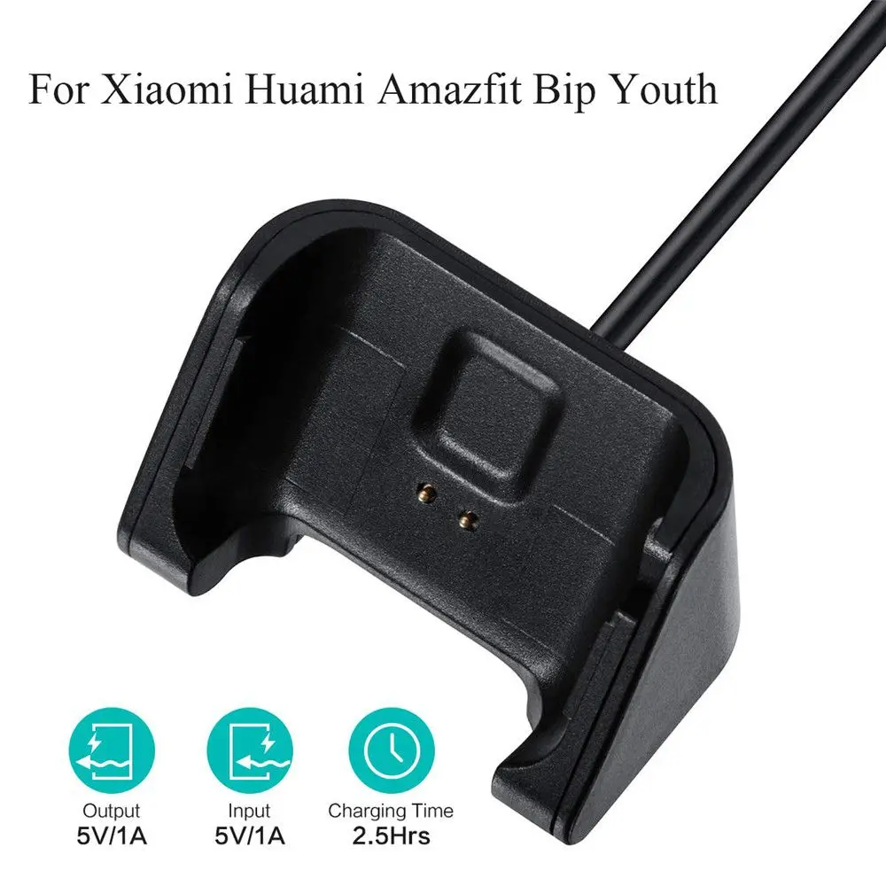 

USB-кабель для зарядки, подставка для браслета Xiaomi Huami Amazfit Bip, Молодежные умные часы, портативная сменная зарядная док-станция