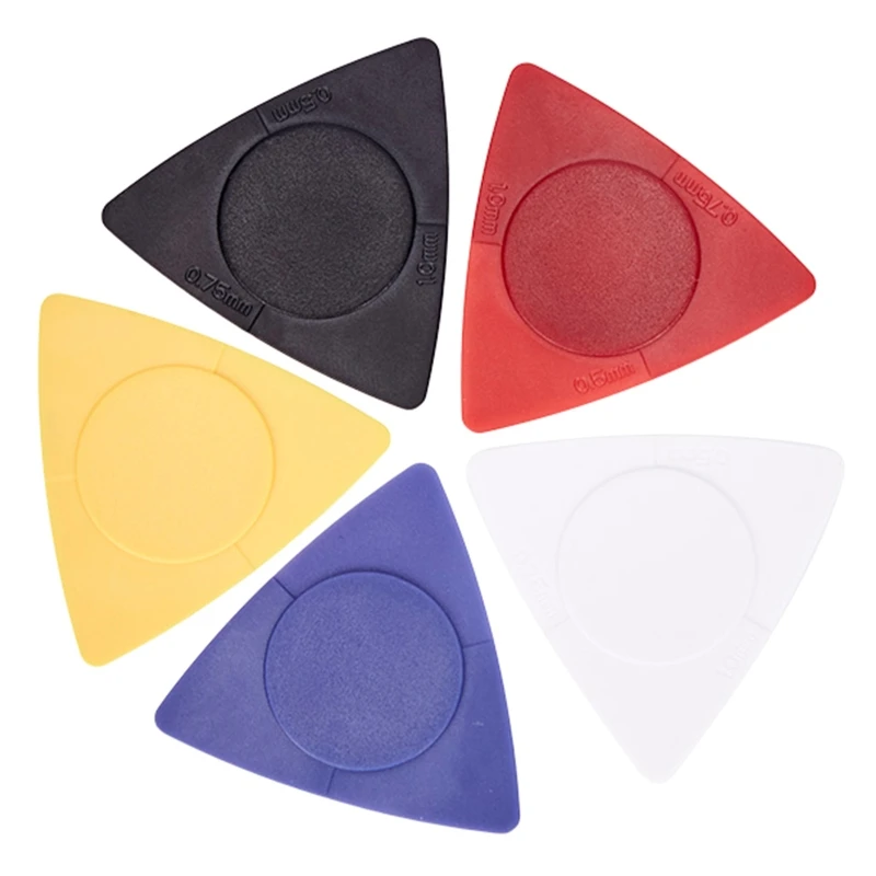 

10x Black/White/Red/Yellow/Blue Color Guitar Paddle Guitar Picks For Guitar Bass