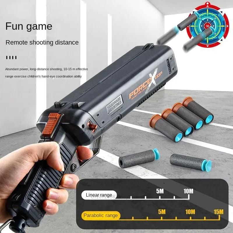 

Двухсторонний дробовик S686, мягкий игрушечный пистолет для мальчиков, модель пистолета Winchester с двумя карманами, оружие для стрельбы