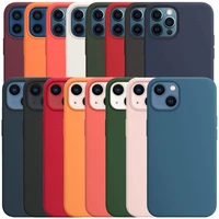 luxury original liquid silicone shockproof phone case for iphone 13 12 pro max 1213mini with box official quality cover coque