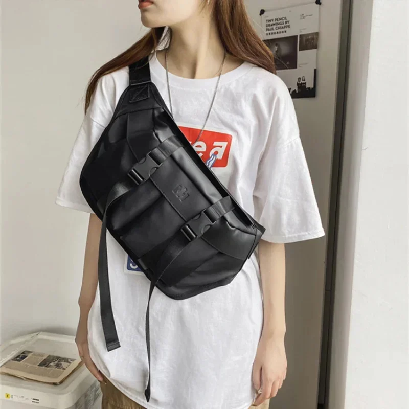 

Women's Tide Brand Large Capacity Multifunctional Waterproof Chest Packs Men's Japanese Fashion Tooling Shoulder Crossbody Bags