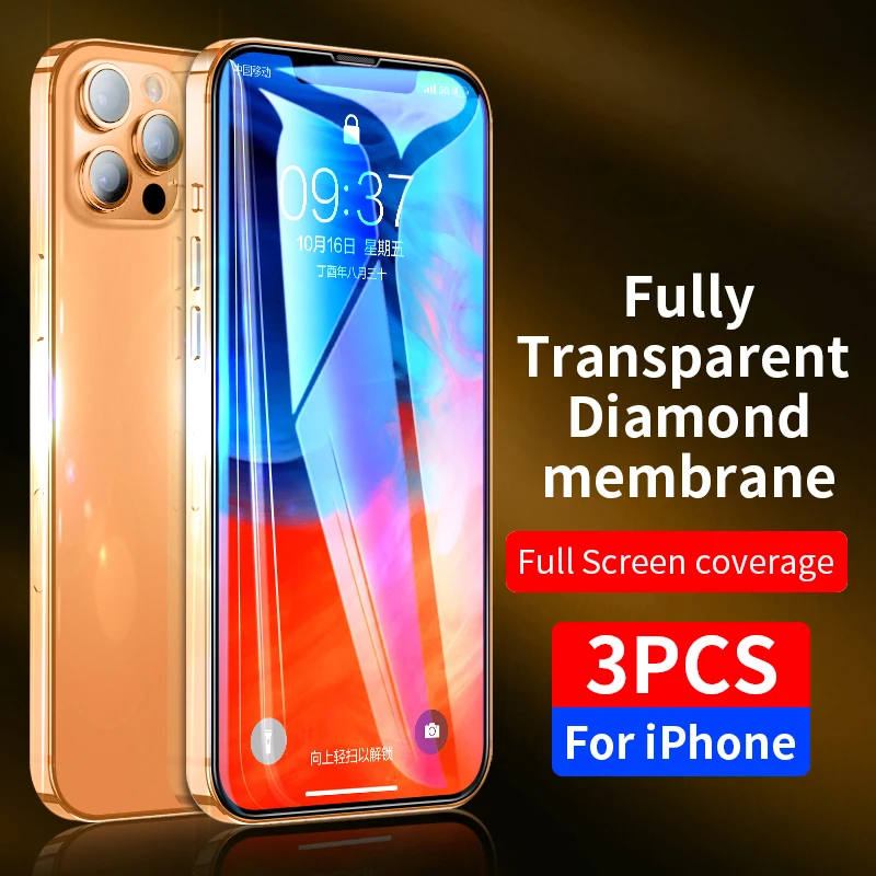 

Мягкое закаленное стекло с полным покрытием для IPhone 14 13 12 11 Pro MAX XR XS, Защита экрана для Iphone 7 8 6S Plus SE2020, пленка