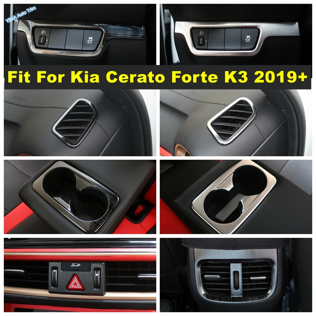 

Car Headlight Switch / Warning Lighting / AC Vent / Cup Holder Cover Trim Fit For Kia Cerato Forte K3 2019 - 2022 Accessories