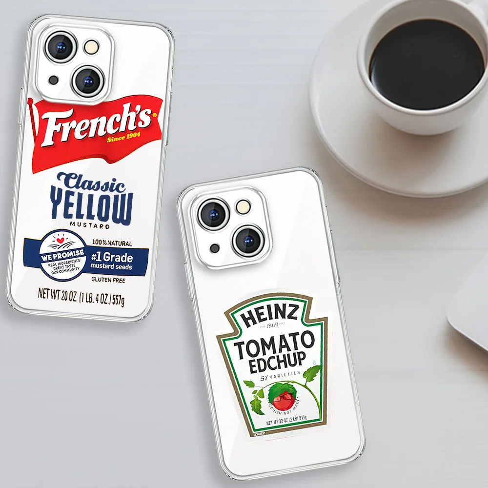 Fashion H-Heinz Tomatos Ketchup mustard Phone Case For Samsung Galaxy A72 A52 A05 Lite Soft transparent Cover