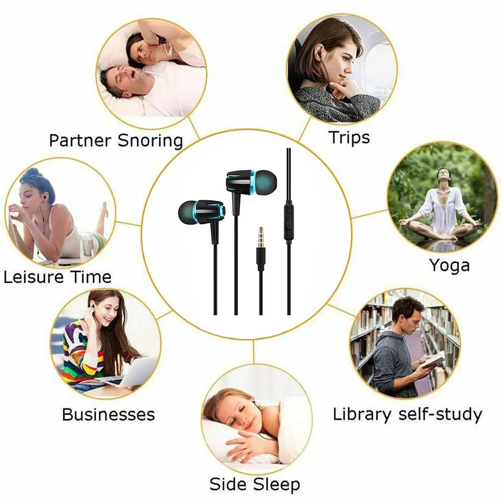M18 3.5Mm Earphones With Subwoofer Earbuds Adjustable Volume Headphones Music Sports Gaming Headset Microphone |