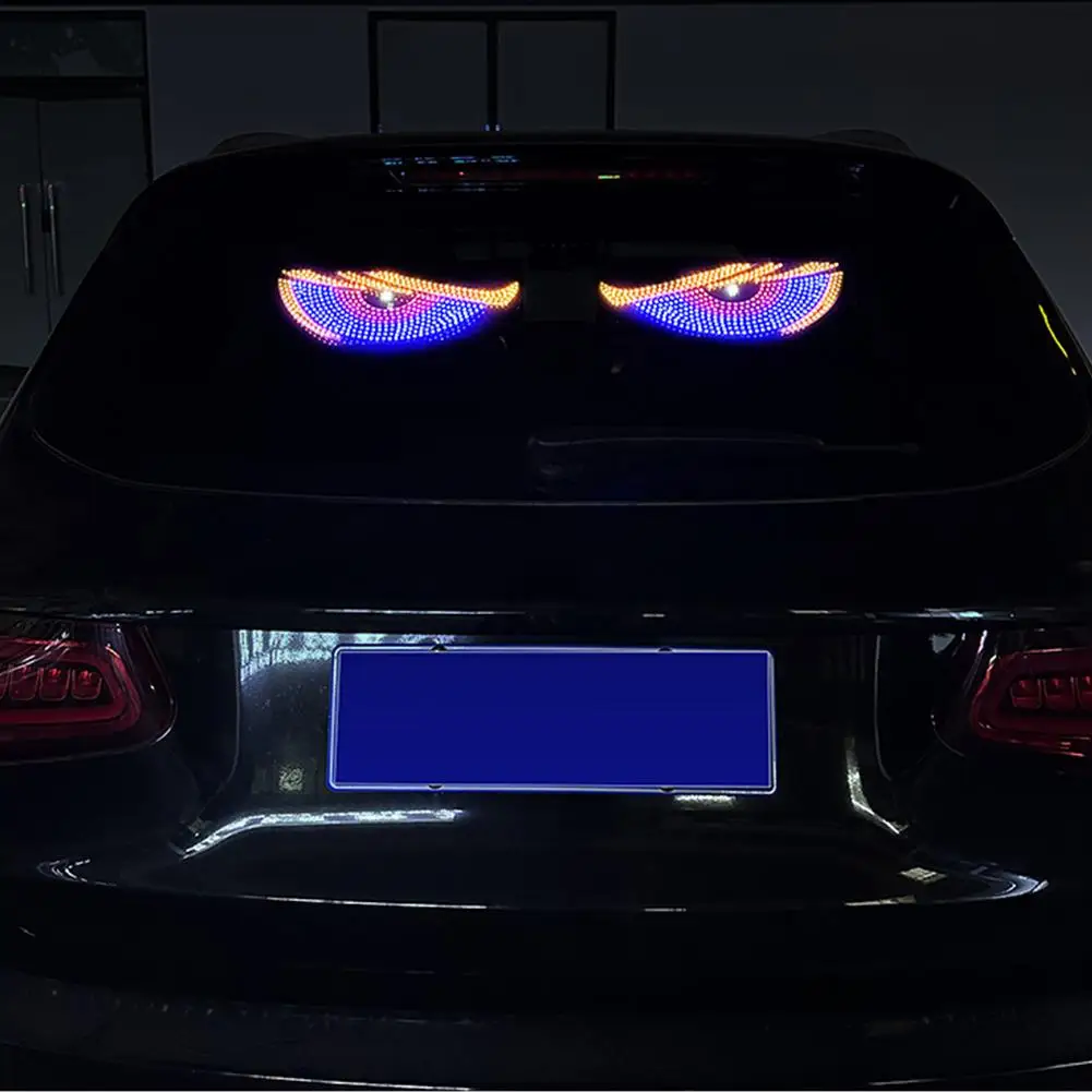 2 шт. USB-динамический светильник с большими глазами дьявола для автомобилей