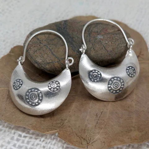 Серебряные серьги-кольца NovoPublic