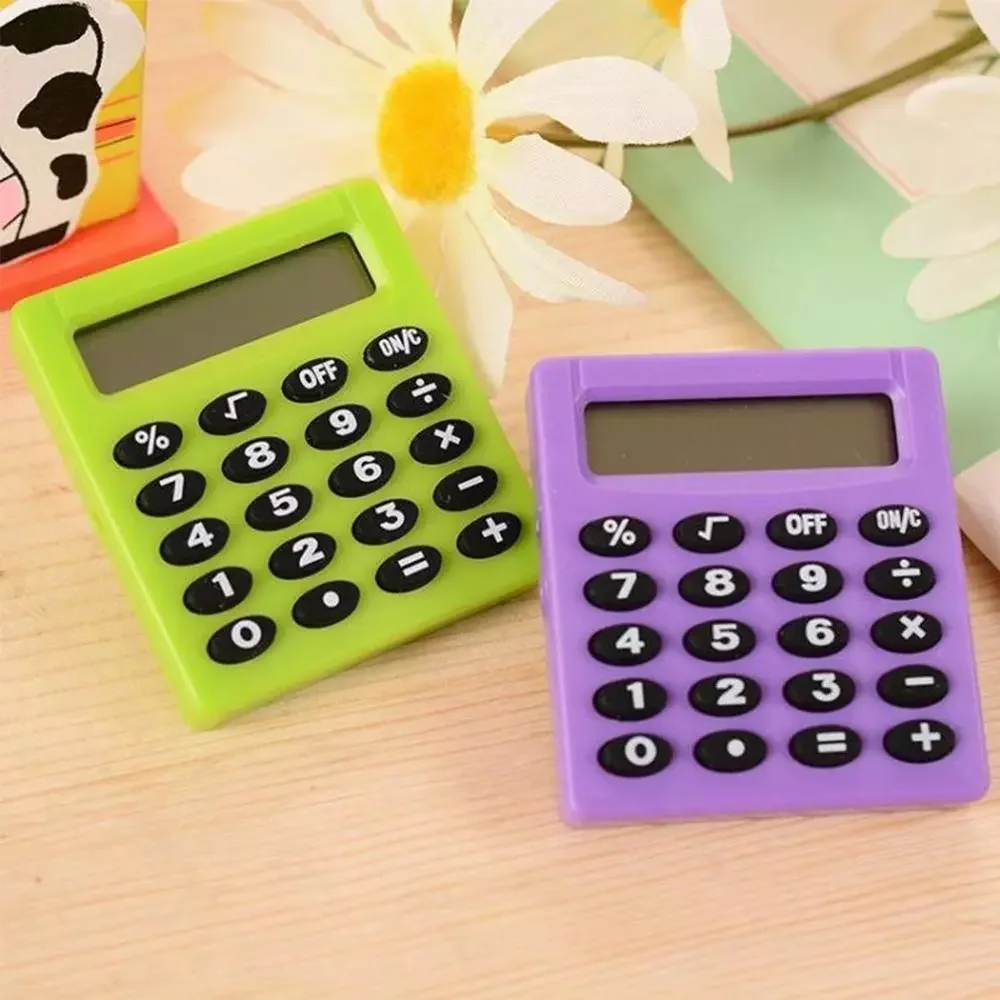 

New Student Small Mini Electronic Calculator Candy 5 Colors Calculating Office Supplies Gift