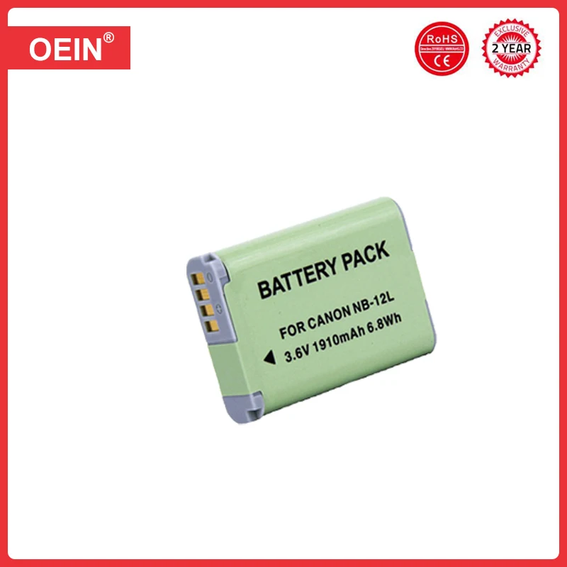 Аккумулятор NB-12L NB 12L NB12L емкостью 1910 мАч для Canon PowerShot G1 X Mark II G1X 2 N100 VIXIA mini
