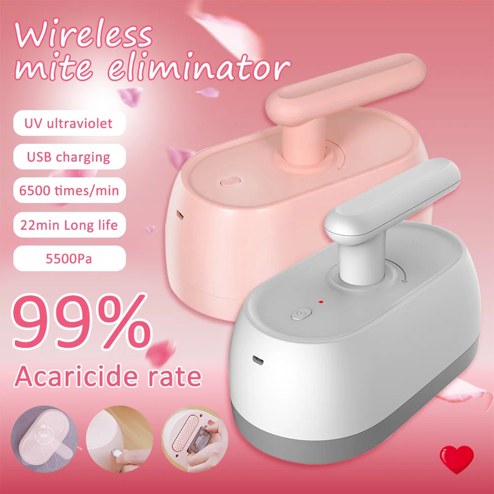 

Wireless Mites Remover Eliminator UV Sterilization Mites Vacuum Cleaner 5500PA Suction Mites Killer Collector For Bed Pillow