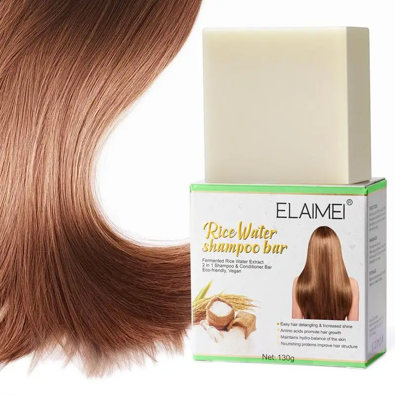 

Rice Shampoo Bar Hair Growth Shampoo Soap Anti-Hair Loss Rice Water Healthy Moisturizing Hair Shampoo For Dry Damaged Hair