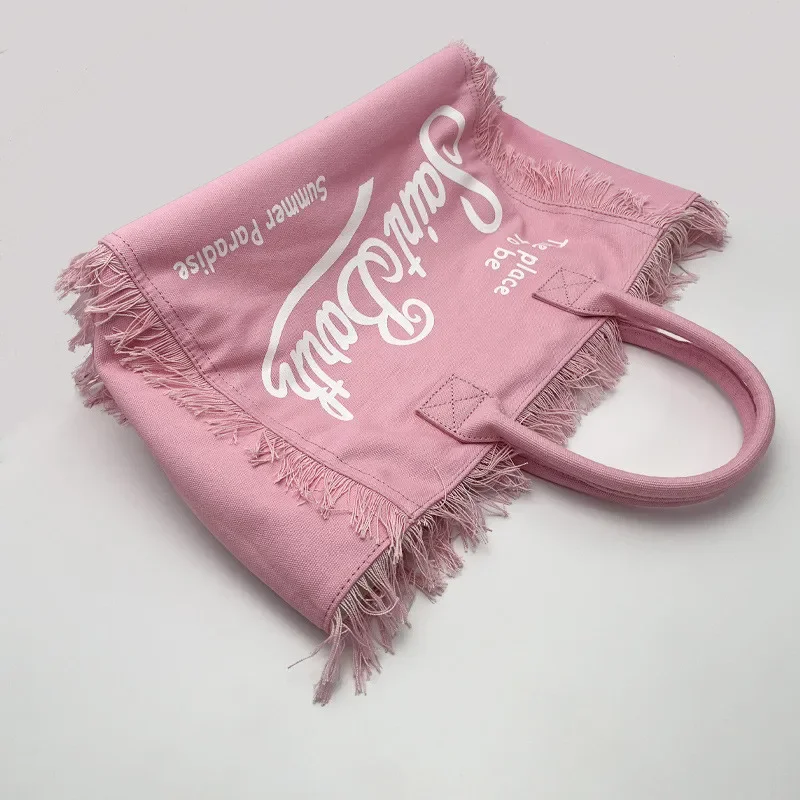 Saint Barth полосатая сумка ручной работы с кисточками легкая роскошная женская