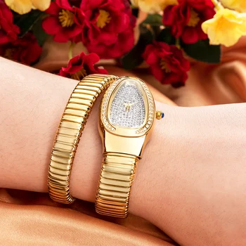 Diamond Woman Watch - Gold , Silver Bracelet 3