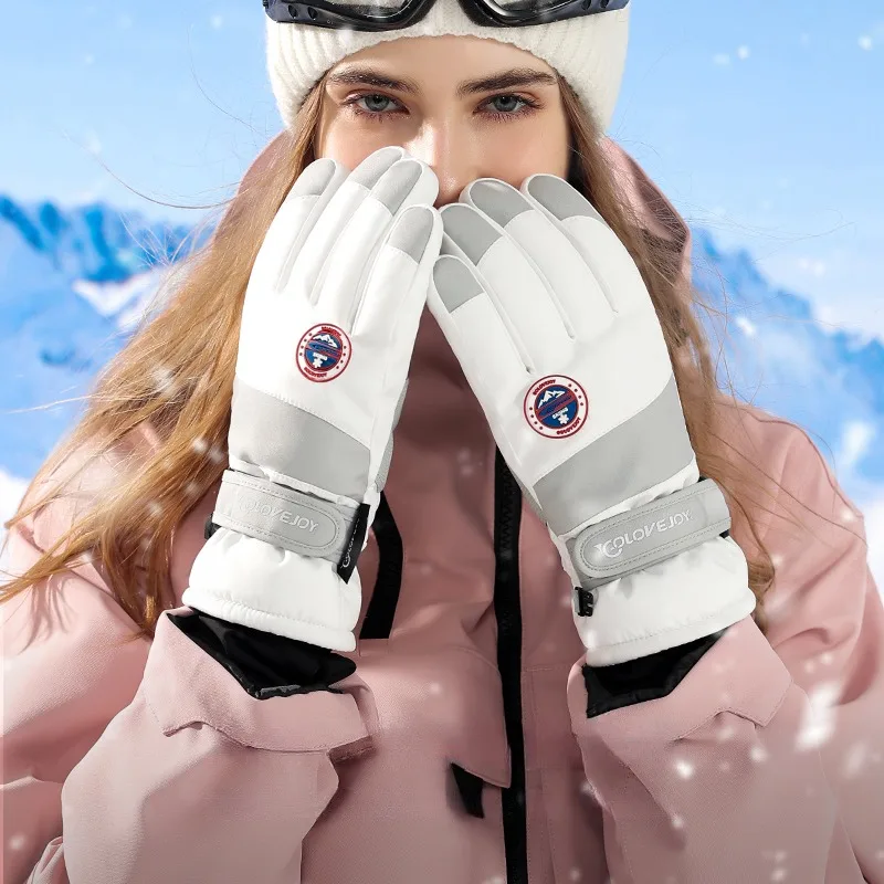 

Новинка 2023 лыжные перчатки зимние мужские и женские уличные спортивные ветрозащитные флисовые теплые велосипедные перчатки с подогревом для сенсорных экранов