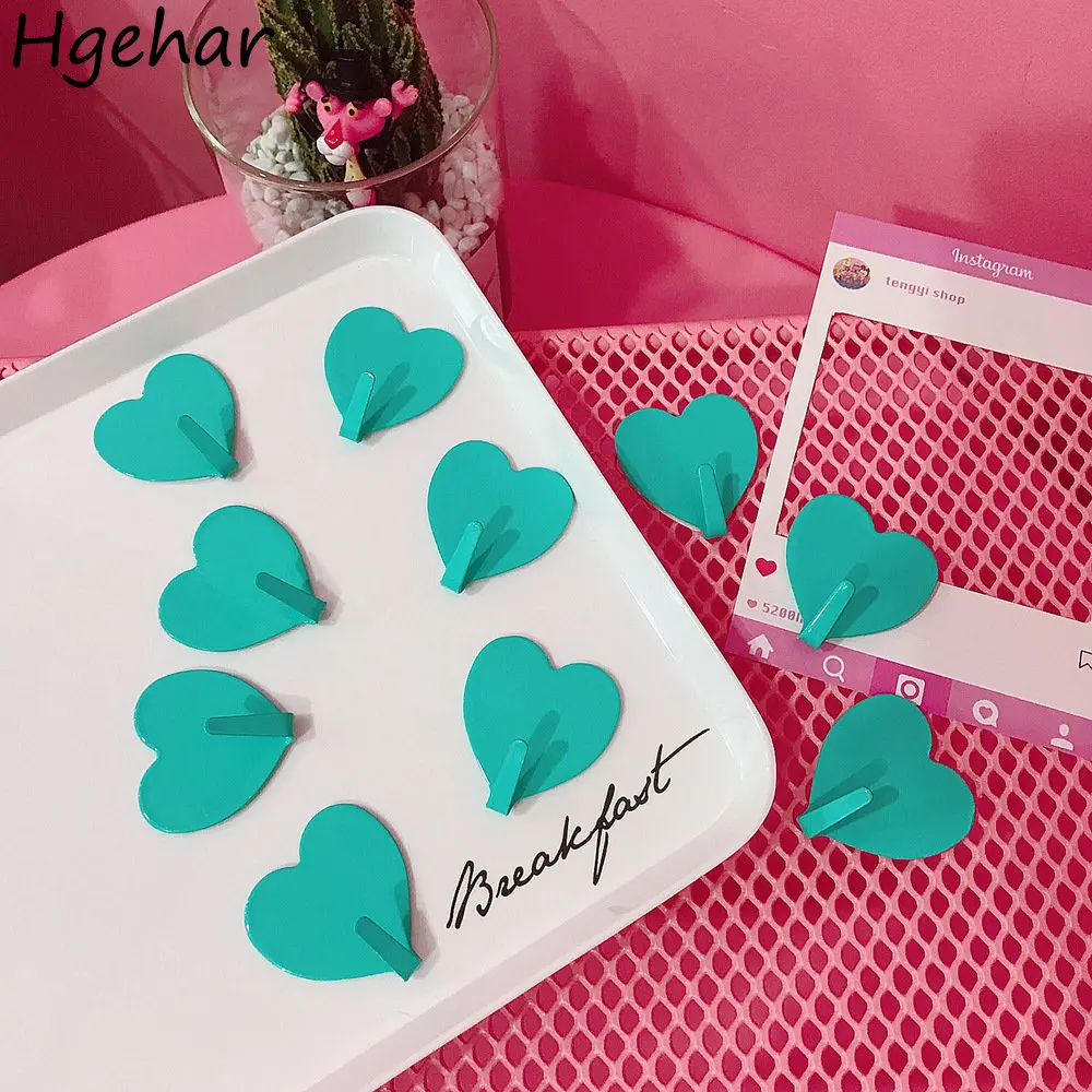 

5 шт., крючки в форме сердца из нержавеющей стали