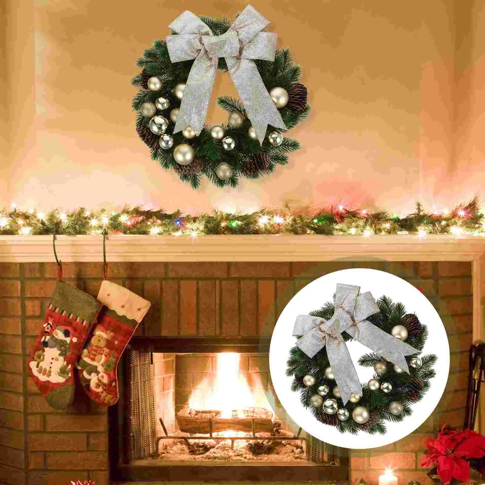 

Christmas Door Wreath Party Tree Wreaths Front Window Flower Hanging Front Door Front Door Wreaths For Front Door Xmas