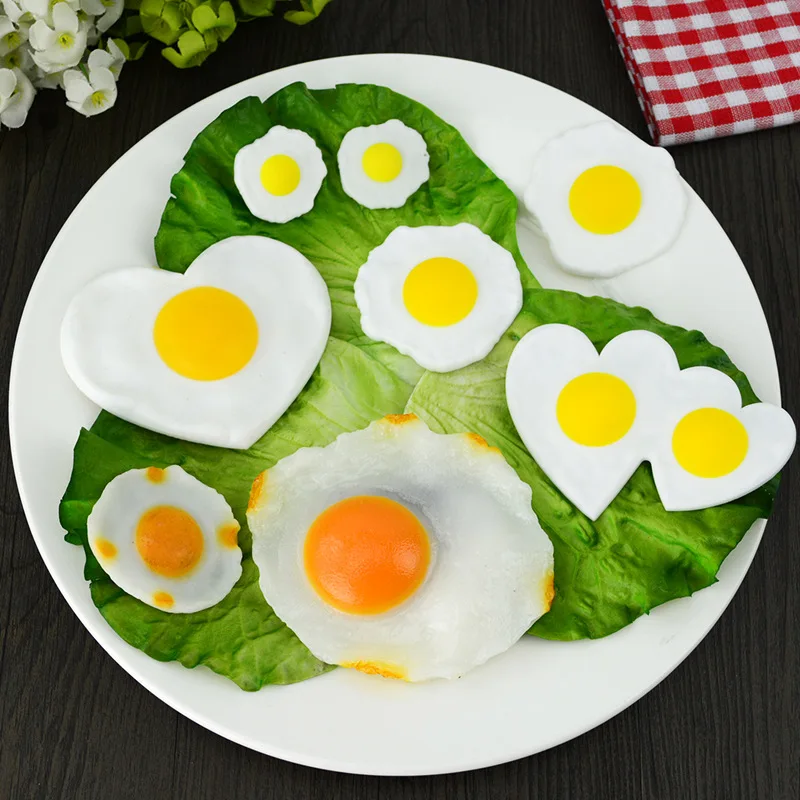 

Simulated Egg Plates Tables Display Photographic Props Preschool Supplies Artificial Sunny-side-up Fake Omelette Model