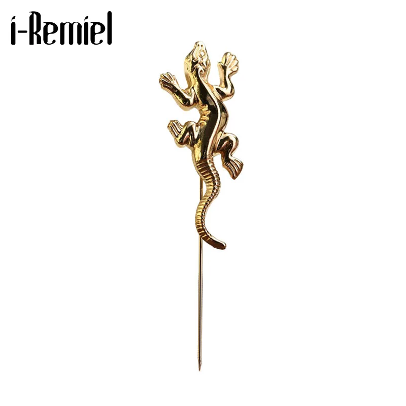 

i-Remiel Metal Alloy Cartoon Animal Gecko Lizard Brooch Pin for Men Shirt Suit Pins and Brooches Men's Clothing & Accessories