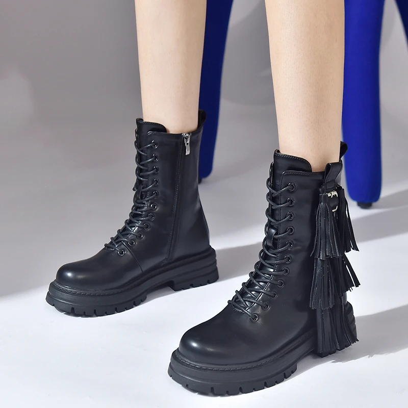 

Новые брендовые дизайнерские мотоциклетные ботинки на высоком блочном каблуке женские крутые уличные ботильоны на платформе женские боти...