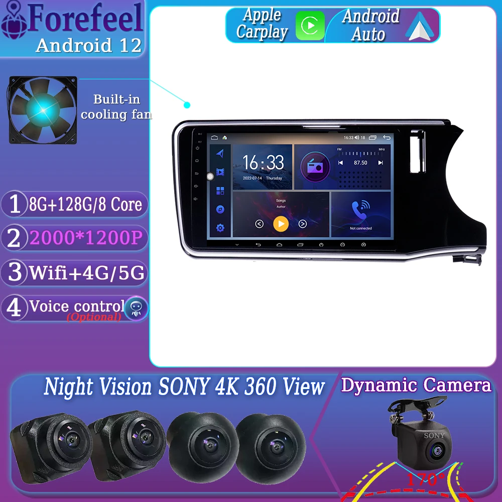 

Android 13 For Honda City Grace 1 2014 - 2017 Multimedia Head Unit Screen TV Car GPS Video Autoradio Navigation Stereo Radio DSP