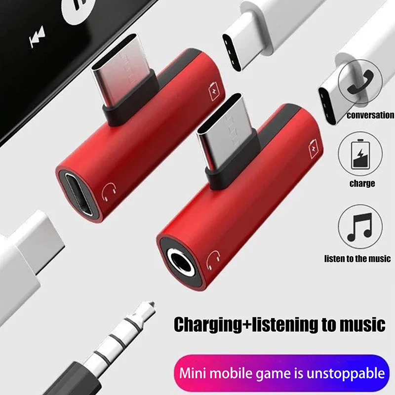 Фото Многофункциональный металлический разветвитель USB Type-C на 3 разъема 5 мм AUX с поддержкой зарядки, воспроизведения музыки, звонков, игр, прямых трансляций и путешествий