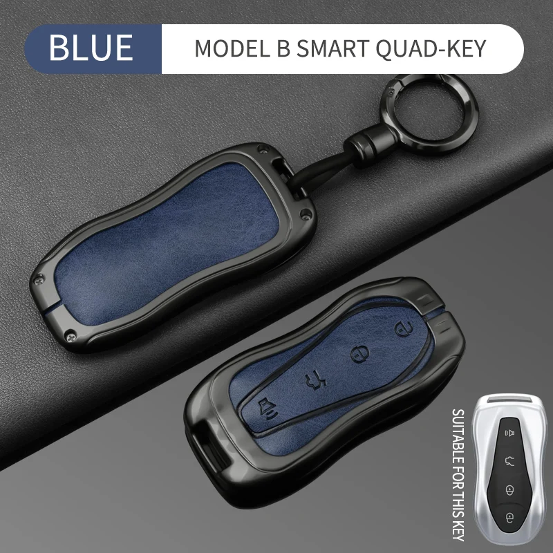 Фото Для Geely Tugella 2020 Boyue Atlas Pro Gili Tugella: металлический кожаный чехол для ключей, чехол для пульта ДУ, автомобильные гаджеты для ключей, брелок. №3
