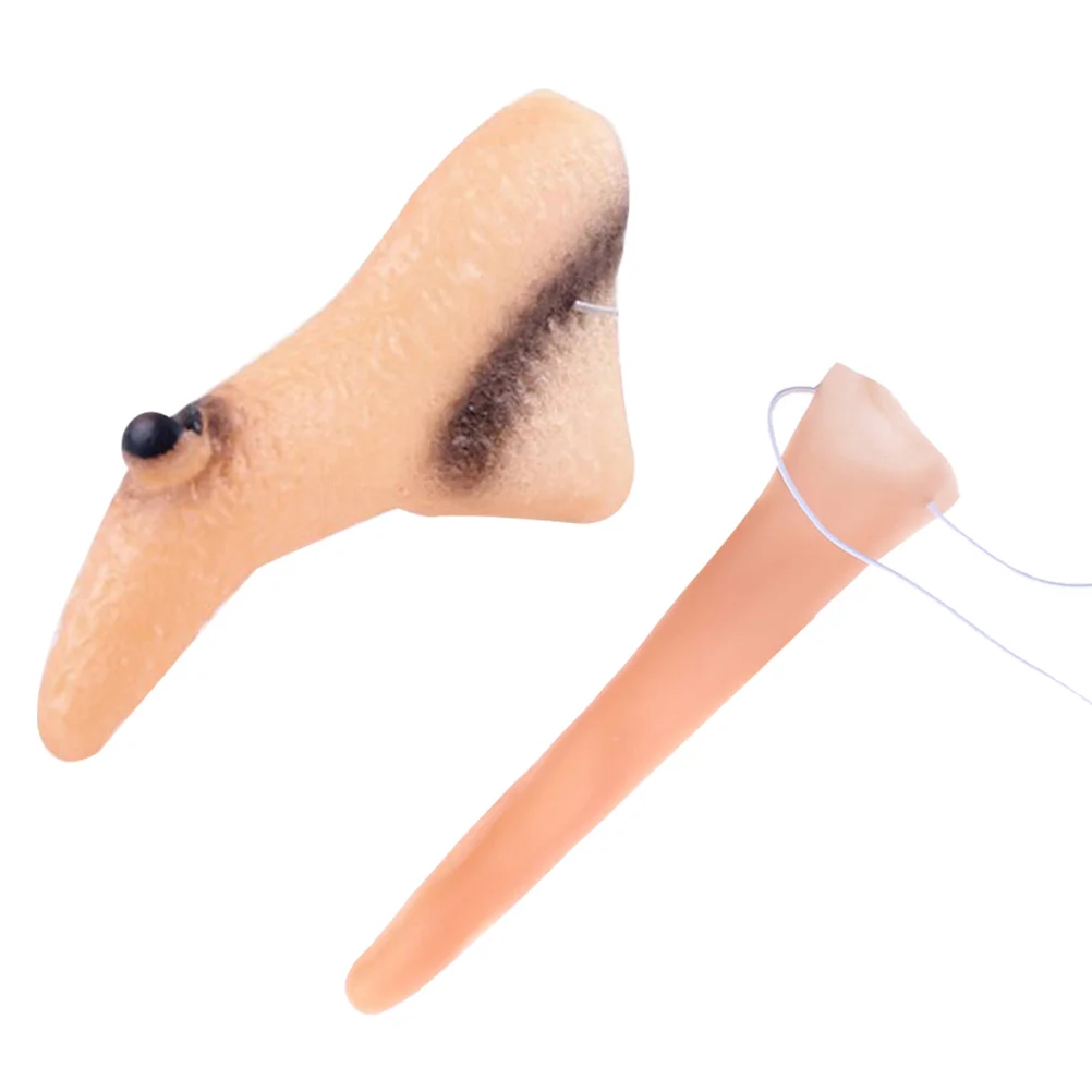 

2 Pcs Halloween Props Costume Nail Accessories Decoration Supplies Witch Nose Vampire Party Dress
