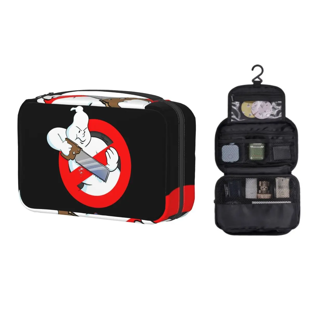 

Custom Cartoon Ghostbusters Travel Cosmetic Bag Women Ghosts Comedy Movie Toiletry Makeup Organizer Lady Beauty Storage Dopp Kit