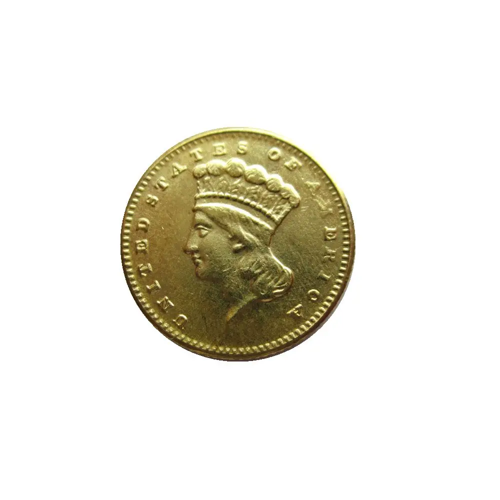 

1888 $1 позолоченная копия монеты с большой головой индийской принцессы