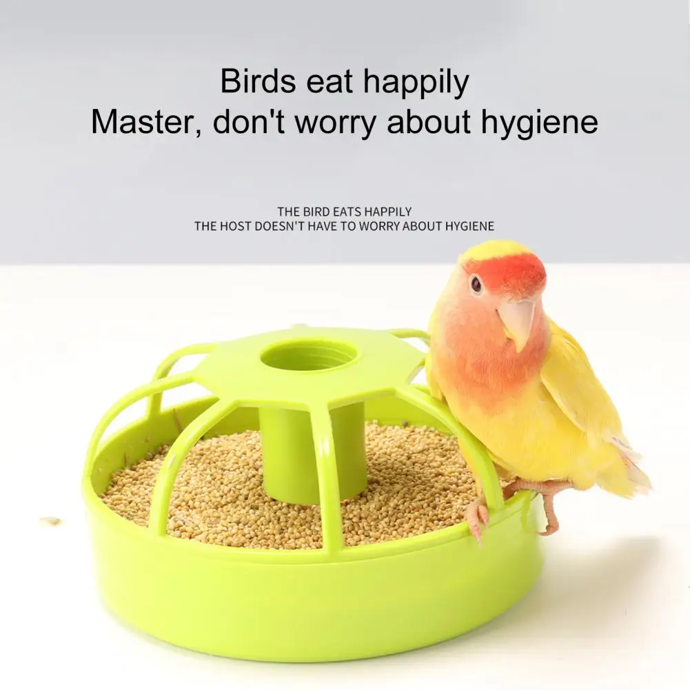 

Useful Parrot Drinking Feeder Eight Grid Lightweight Chicken Bird Water Food Container Anti-spill Bird Feeder Cage Accessories