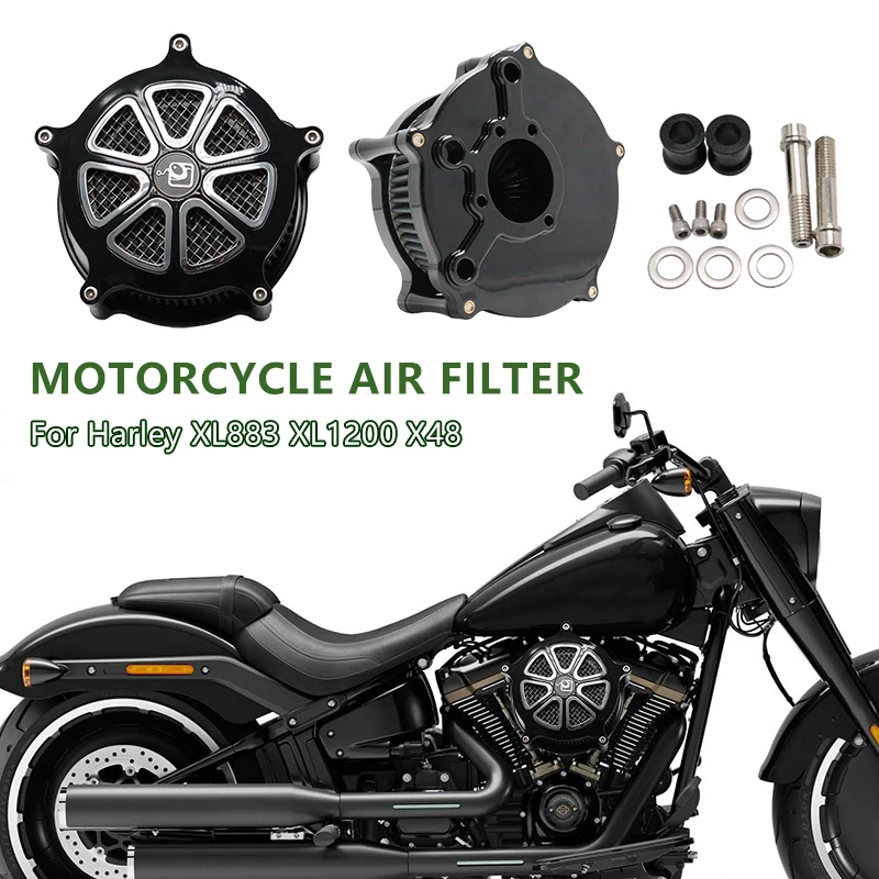

Воздушный фильтр для Harley XL883 XL1200 X48, комплект системы впускных фильтров для мотоцикла, очиститель воздуха, аксессуары для мотоциклов
