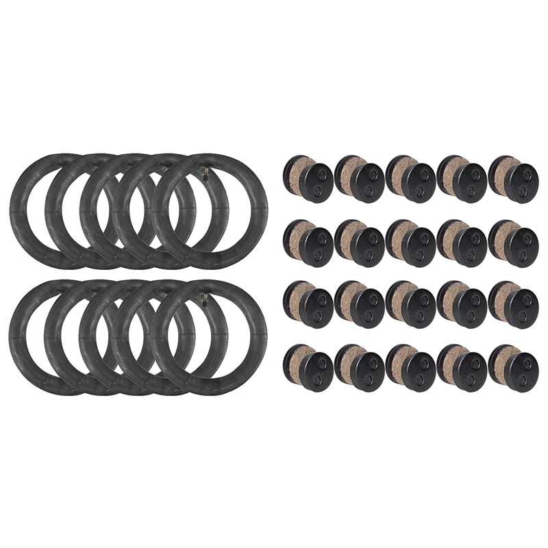 

New Hot 40Pcs MTB Disc Brake Pads Kit With 10Pcs Electric Scooter Tire 8.5 Inch Inner Tube Camera 8 1/2X2