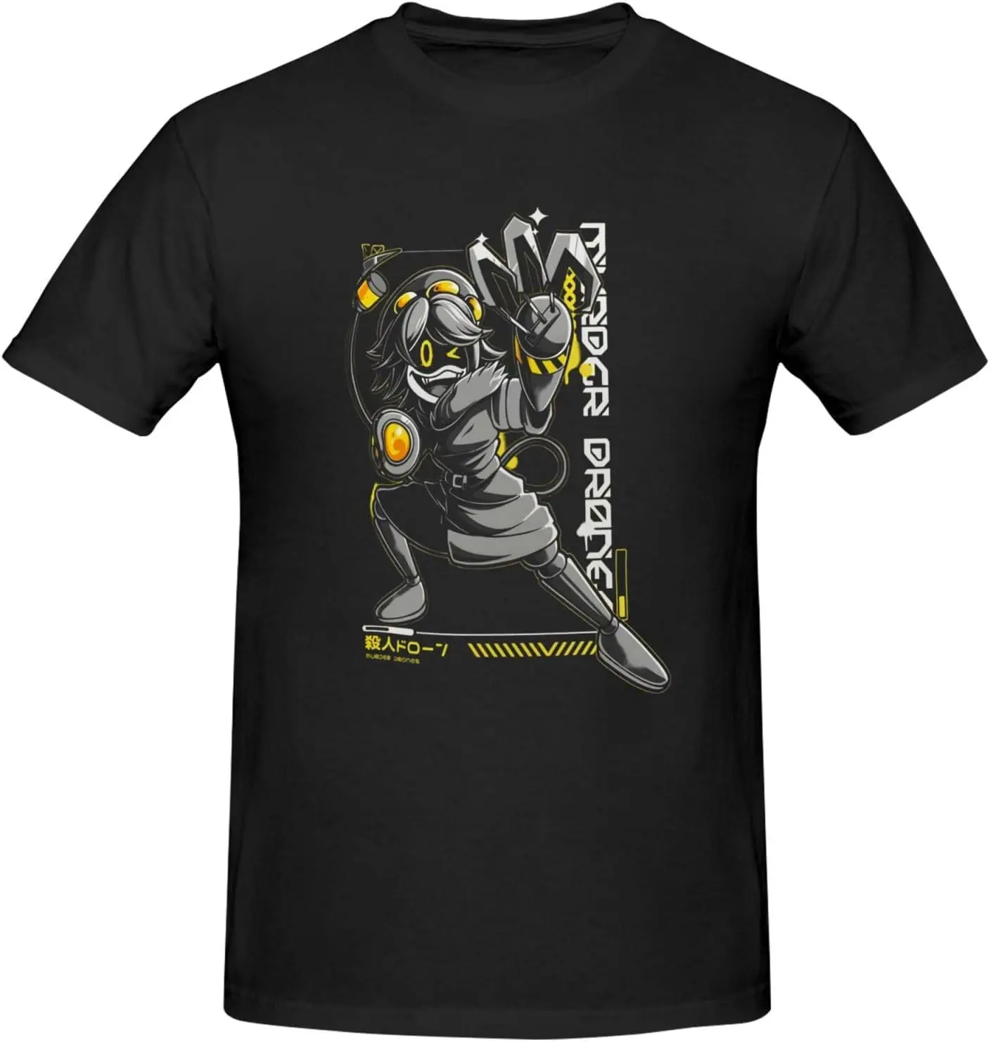 Убийца дрона Мужские Женские футболки Новинка Мультяшные Топы Черный
