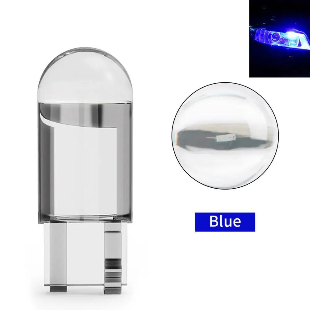 

2Pcs T10 LED BULB W5W Sapphire COB Drive-Free led wedge bulb Dome Reading Lamp Bulb Super Bright 12V w5w 168 194 Car Bulb