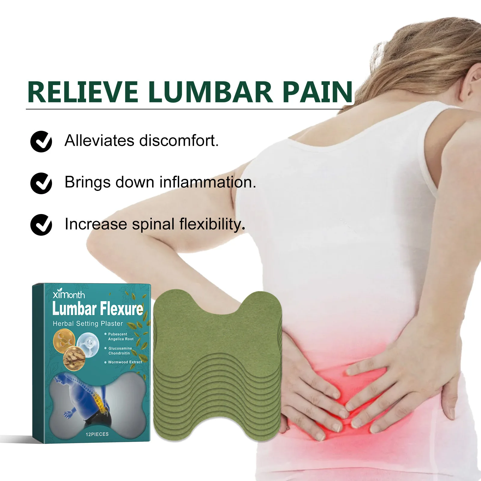 Поясничные пластыри для облегчения жесткости поясницы отеков и боли поясничный