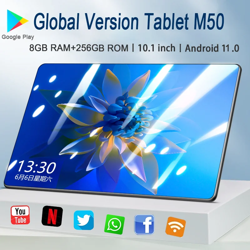 

10,1-дюймовый Планшет M50 Pro, 8 ГБ ОЗУ, 10,1 Гб ПЗУ