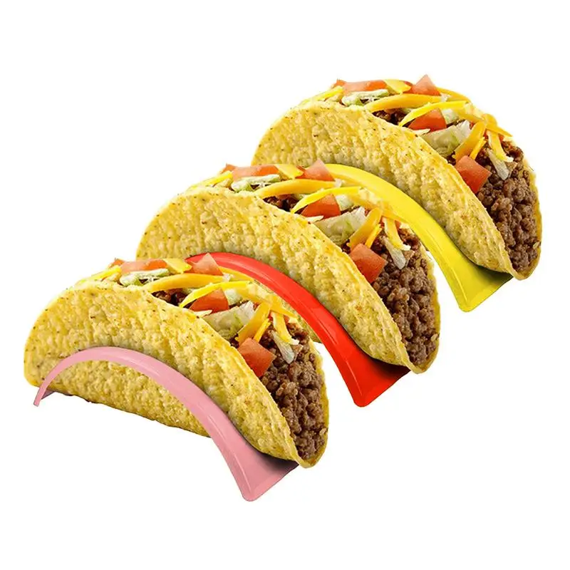 

Street Taco Rack Colorful Taco Stands Potato Chips Holder Pizza Roll Shelf Taco Holder Dishwasher & Microwave Taco Tray Plates