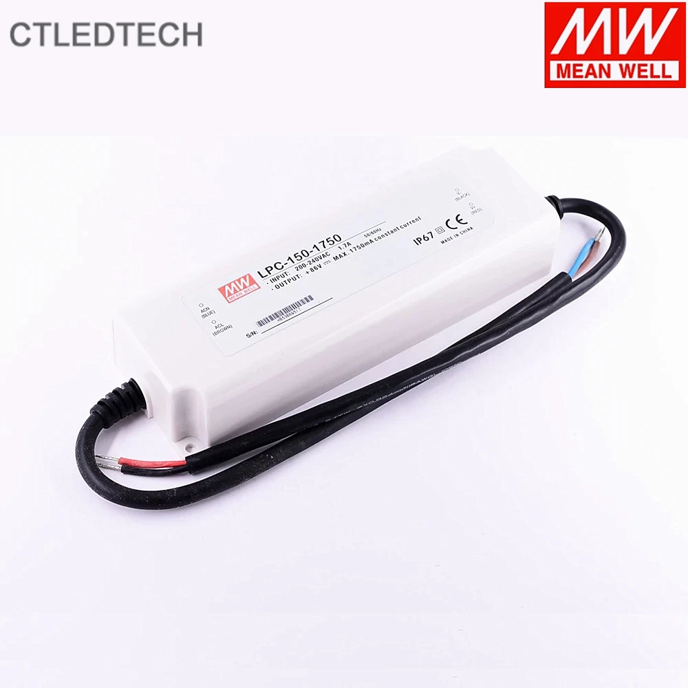 MEAN WELL LPC-150 Series 350mA/500mA/700mA/1050mA/2100mA/2800mA/2150mA Constant Current IP67 LED Lighting High Power Driver |